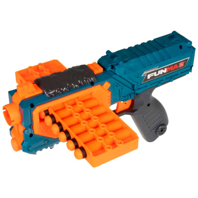 Бластер FunMax M12 помповый с обоймой 10 снарядов 1TOY Т24235 1